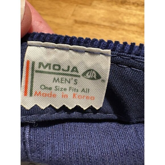 Vintage Anvil Corduroy Navy Blue Classic Baseball Band Hat Adjustable Retro - Picture 6 of 6